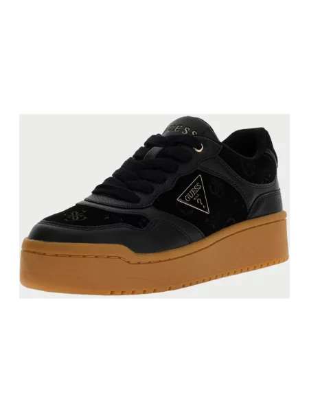 Sneakersy Guess skórzane czarne