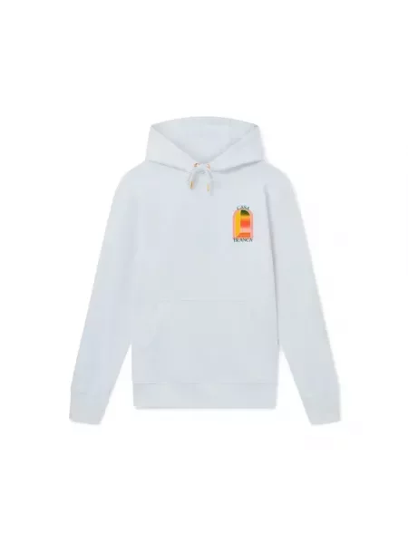 Bluza z kapturem Casablanca z kapturem gradientowa biała