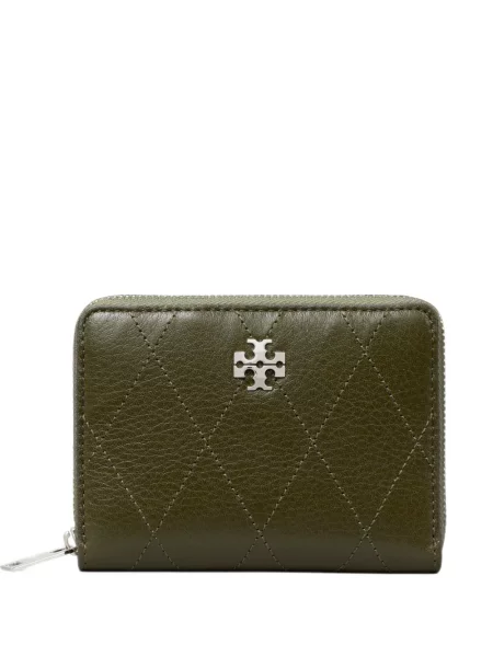 Matlasat portofel Tory Burch verde