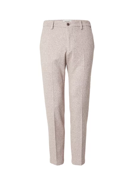 DRYKORN Pantaloni cu dungă Ajend cappuccino / mokka maro