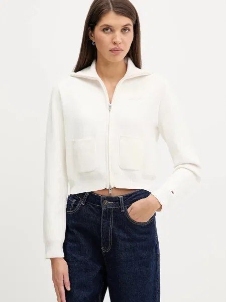 Geacă de blugi Tommy Jeans bej