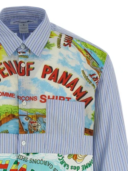 Cămașă Comme Des Garçons Shirt cu dungi albastru