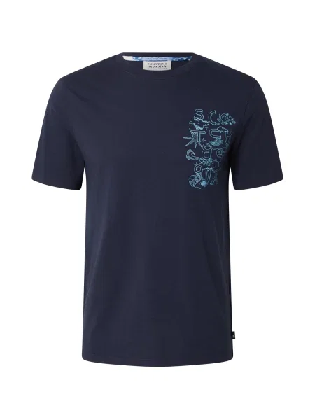 SCOTCH & SODA Tricou bleumarin / deschis albastru
