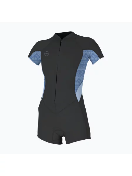 Női neoprén ruha úszáshoz O'Neill Bahia mm Front Zip Spring tempered steel/surf abstract. Méret: 6 szürke