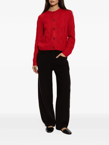 Cardigan Lisa Yang tricotate roșu