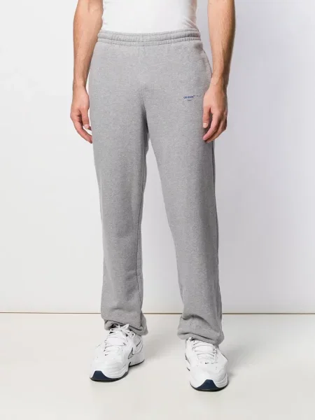 Pantaloni Off-white alergare alb