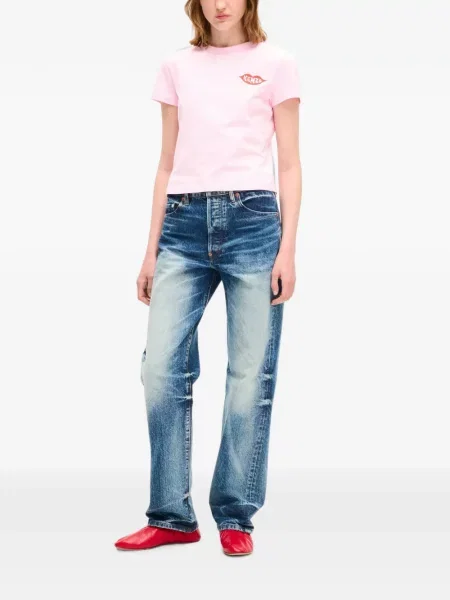 Tricou Kenzo cu broderie roz
