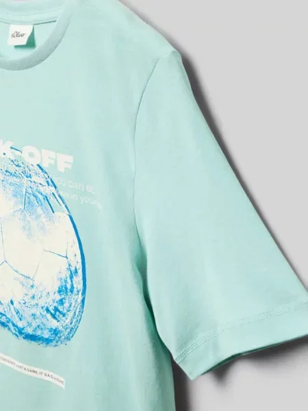 Męski t-shirt o kroju regular fit z czystej bawełny S.oliver Red Label