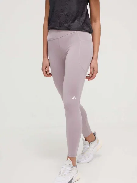 Бягане панталон Adidas Performance виолетово