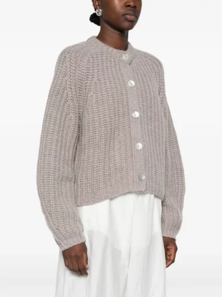 Cardigan Ftc tricotate chunky gri