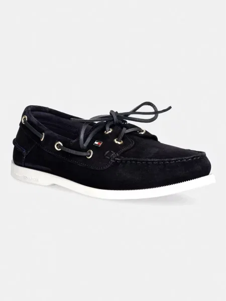 Mocasini Tommy Hilfiger Hilfiger Suede Boat Shoe Bleumarin