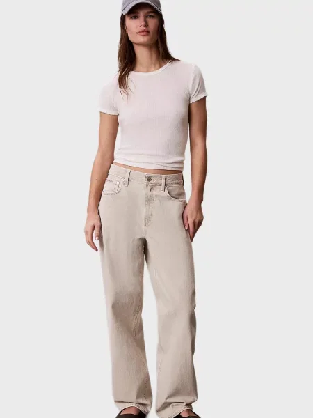 Широкі джинси Calvin Klein Jeans білі