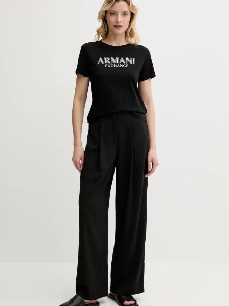 Armani Exchange kratka majica črna
