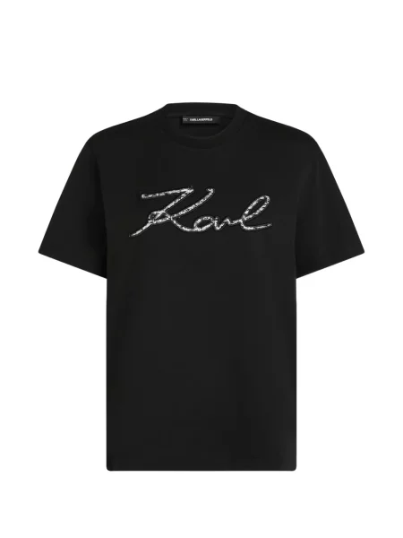 Bouclé tricou Karl Lagerfeld negru