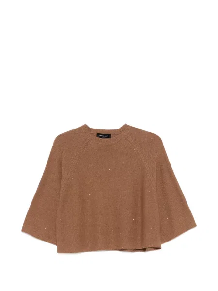 Pulover Fabiana Filippi din jerseu maro