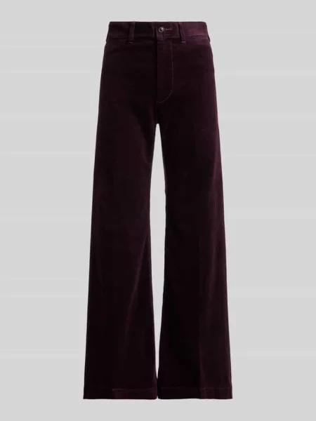 Polo Ralph Lauren Spodnie materiałowe Bordowy Flare Fit fioletowe