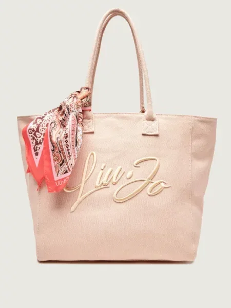 Liu Jo Geantă de plajă + eșarfă pătrată Plentia roz