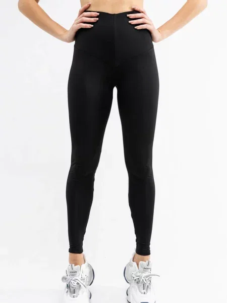 Теплые утягивающие лосины с пуш-ап чорні