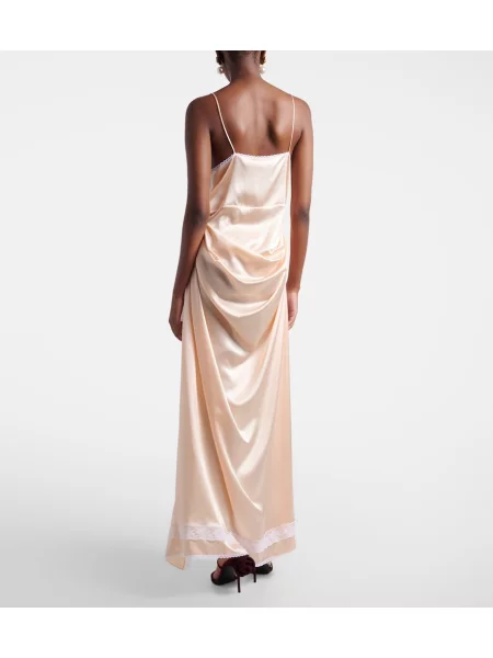 Rochie Magda Butrym din satin portocaliu