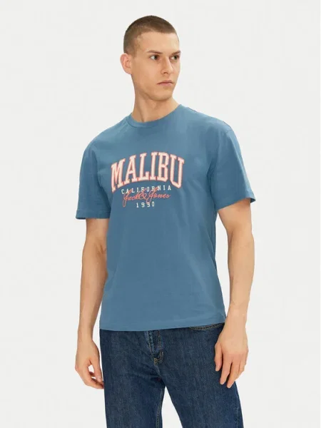 Тениска Jack&jones синьо