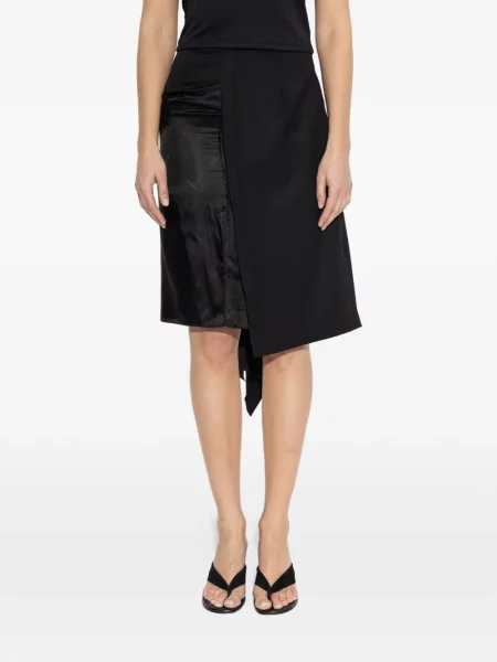 Udrapować spódnica Vetements asymetryczna czarna