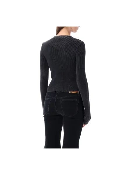 Krótki sweter Diesel czarny