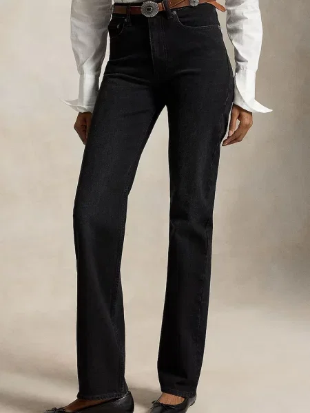 Polo Ralph Lauren blugi straight pentru femei negru