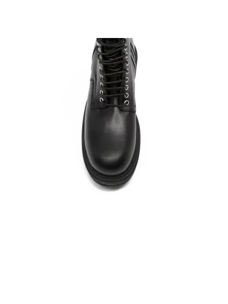 Botki Rick Owens sznurowane skórzane czarne