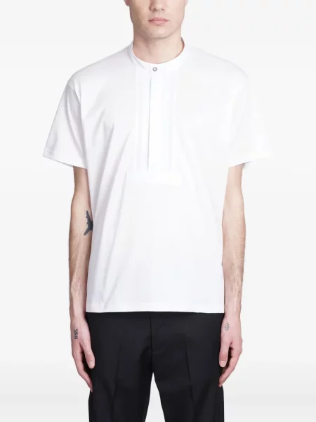 Gulerat tricou Low Brand alb