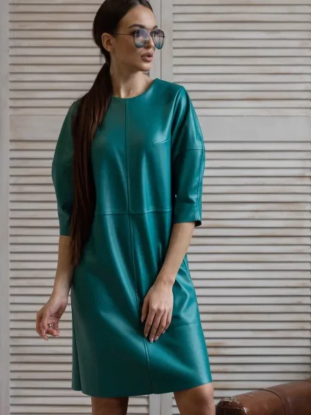 Сукня міні RiMari штучна шкіра зелений