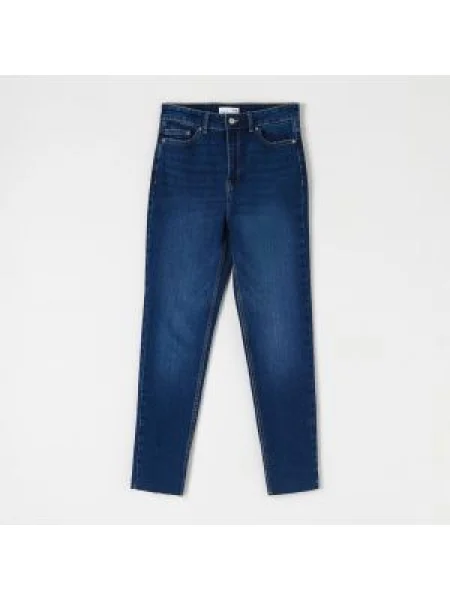 Sinsay Džíny střihu high waist mom Tmavomodrá