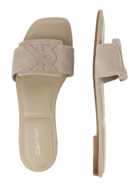 Calvin Klein Šľapky žltohnedá