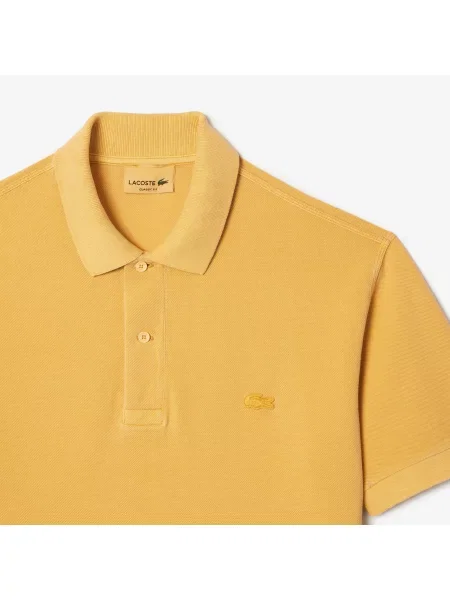 Lacoste Koszulka Polo Classic Fit Z Bawełny Piqué żółta