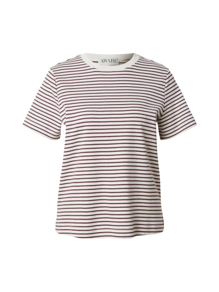 Aware Tricou AWJADA crem / mov vânătă