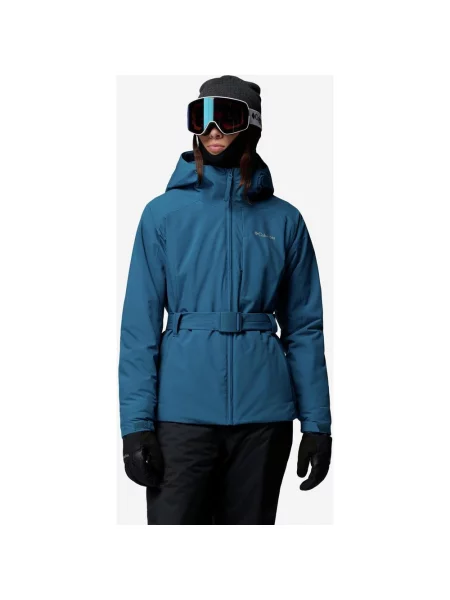 Kurtka z kapturem Columbia Ava Alpine Belted Insulated petrol XS niebieski