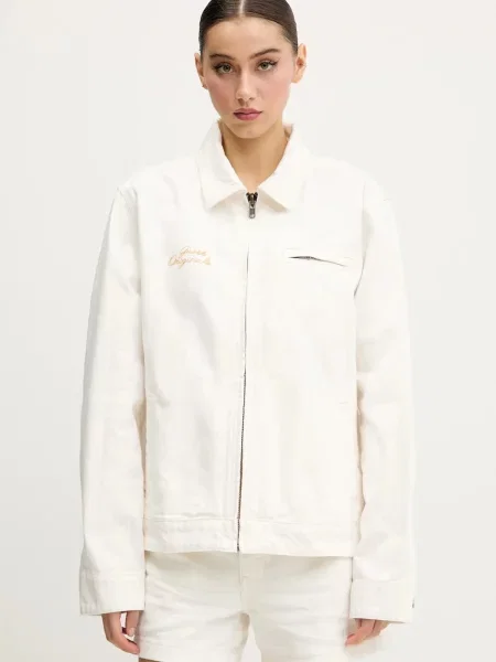 Jakna Guess Originals za prijelazno razdoblje oversize bež