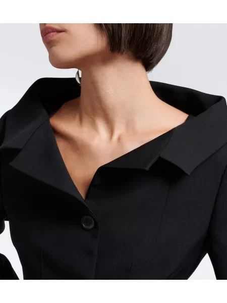 Sacou Magda Butrym de lână negru