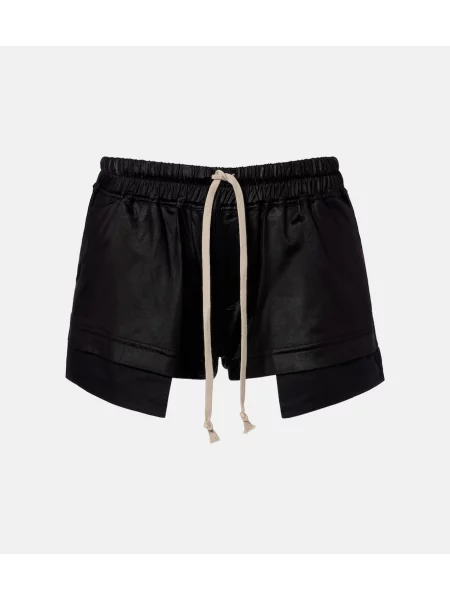 Pantaloni scurți Rick Owens din satin negru