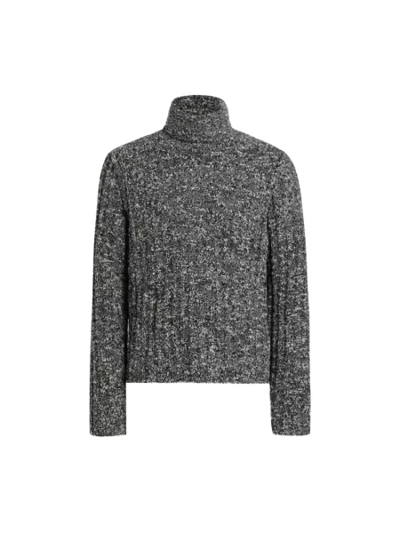Sweter z golfem Dolce And Gabbana wełniany do golfa szary