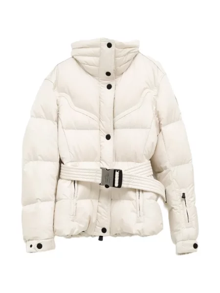 Cu centură geacă de schi Moncler Grenoble alb