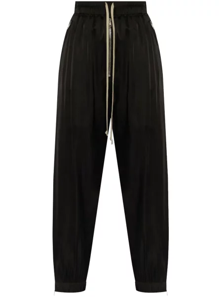 Pantaloni Rick Owens din satin negru