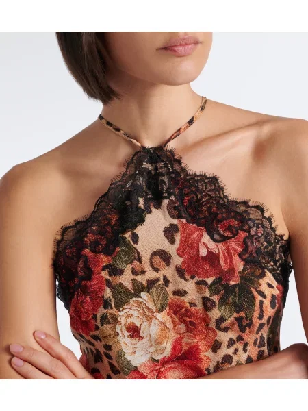 Rochie maxi Alexandra Miro cu imagine cu gât halter