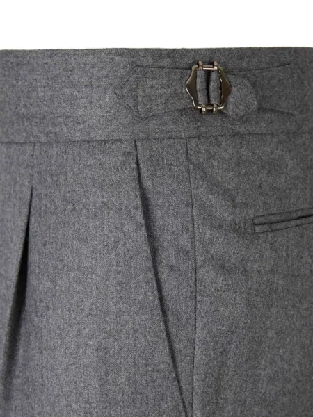 Pantaloni Scabal plisate gri