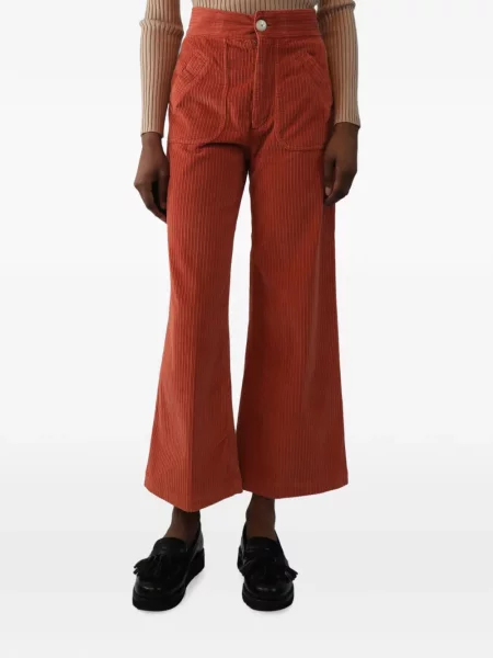 Pantaloni Masscob de catifea cord roșu