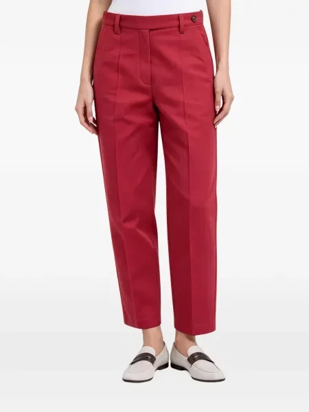 Decupat pantaloni Brunello Cucinelli roșu
