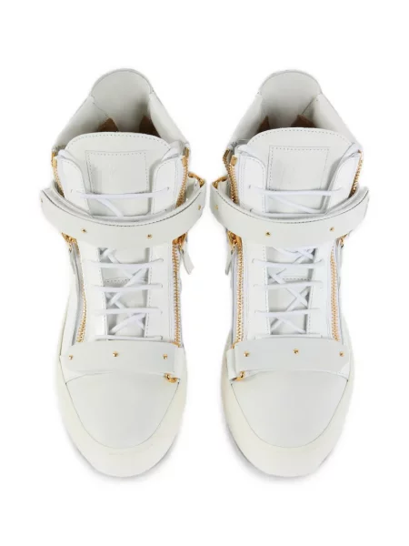 Sneakerși Giuseppe Zanotti Coby din piele de lac alb