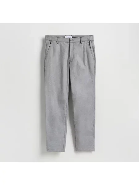 Reserved Kalhoty chino slim fit tmavě šedá