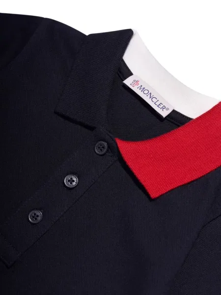 Koszulka polo dziecięca Moncler Enfant niebieska