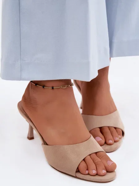 Sandale Boto din piele cu toc înalt elegante albastru