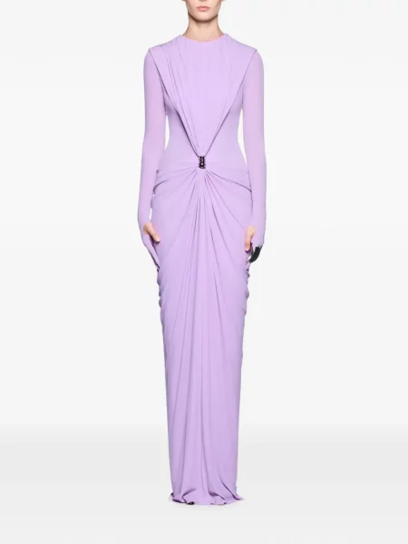 Rochie maxi Chats By C.dam cu volane violet